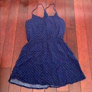 red and blue racer back mini dress (size XS)